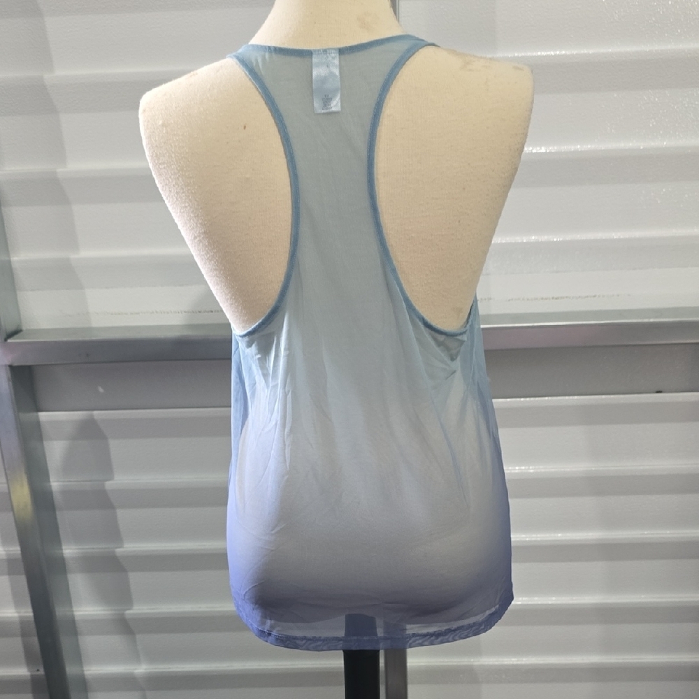 Blue Relaxed Racerback Tank Top - Picture 6 of 12
